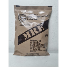 USA RAÇÃO MRE MENU 03 - Noodle de Frango, Ovos e Vegetais com molho